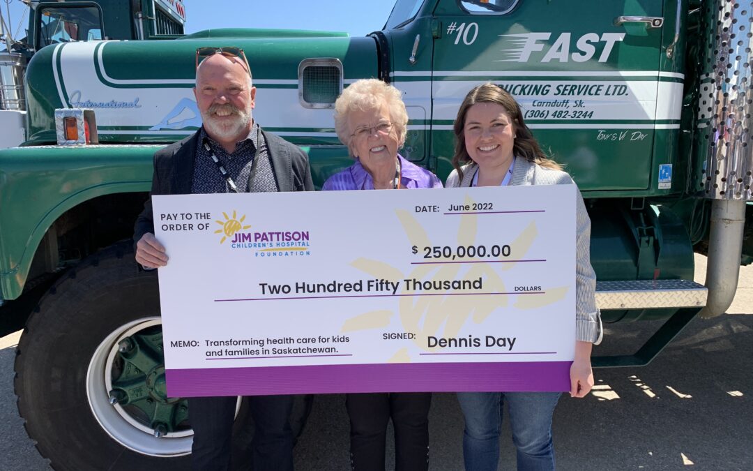 Dennis Day donates quarter million dollars to Jim Pattison Children’s Hospital
