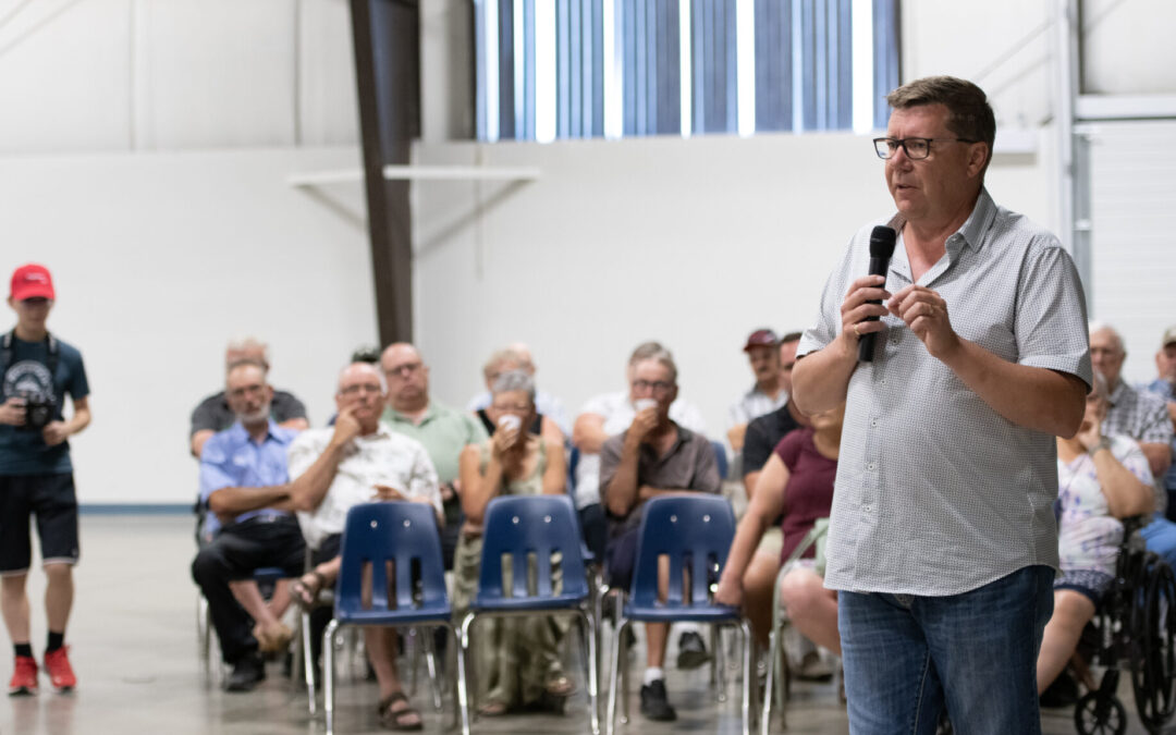 Arcola town hall: Scott Moe on loss of Ceres canola crush plant, carbon credits, agricultural zero till, oil and gas