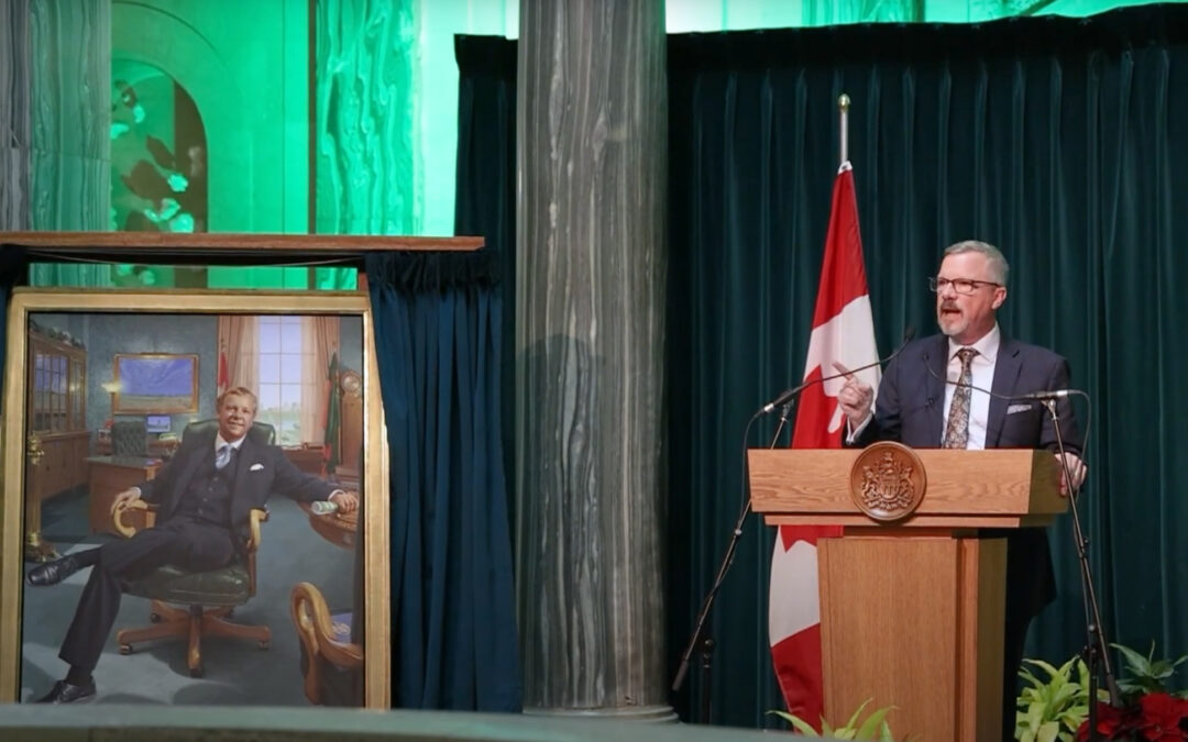 Brad Wall’s speech at his “public hanging,” to use his words, as official portrait is unveiled at Legislature