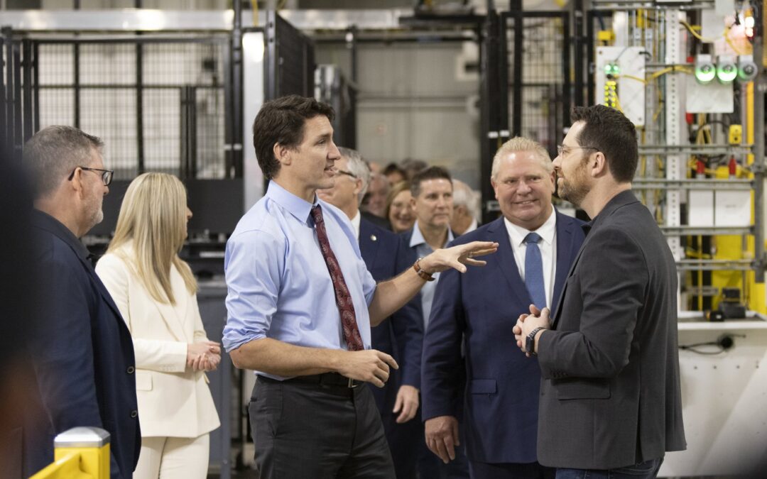 Trudeau, Ford mark opening of Canada’s first full-scale electric vehicle plant