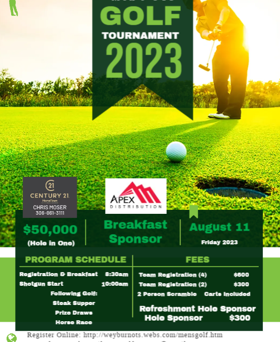 Weyburn Mens OTS Golf Tournament on Aug. 11