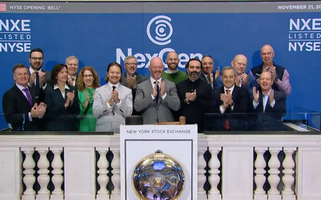 NexGen Energy rings the bell a the Nye York Stock Exchange